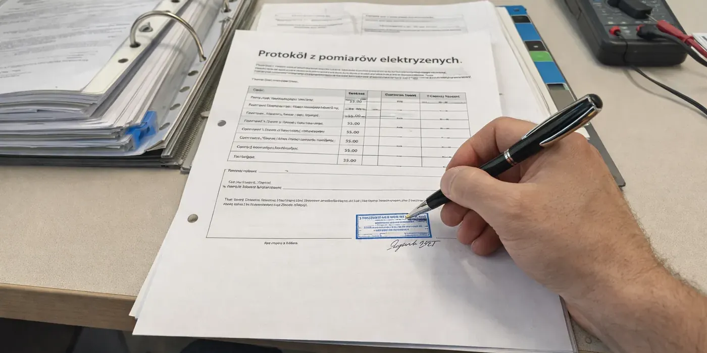 Przygotowywanie protokołu z pomiarów elektrycznych